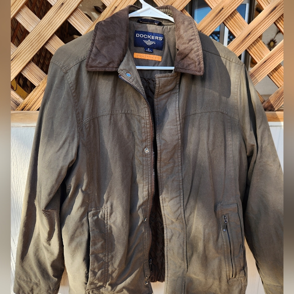 Dockers Men's Olive and Brown Field Jacket